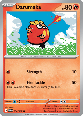 Darumaka Twilight Masquerade Pokemon Card