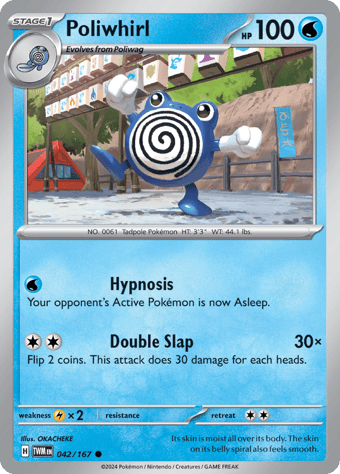 Poliwhirl Twilight Masquerade Pokemon Card