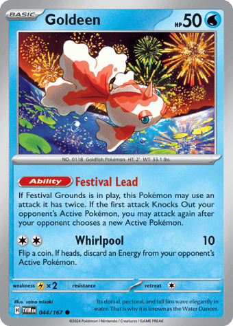 Goldeen Twilight Masquerade Pokemon Card