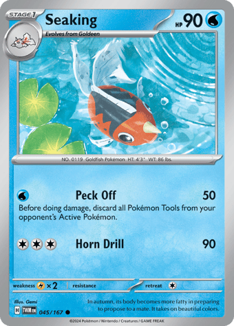 Seaking Twilight Masquerade Pokemon Card