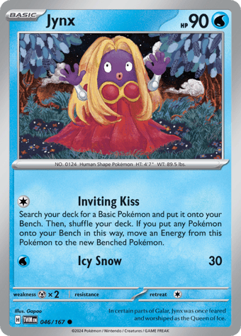 Jynx Twilight Masquerade Pokemon Card