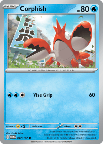 Corphish Twilight Masquerade Pokemon Card