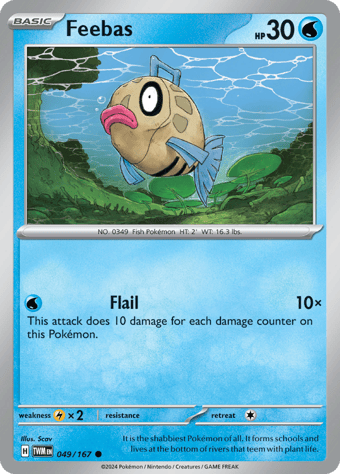 Feebas Twilight Masquerade Pokemon Card