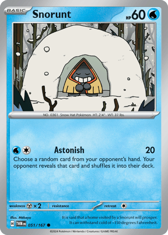 Snorunt Twilight Masquerade Pokemon Card