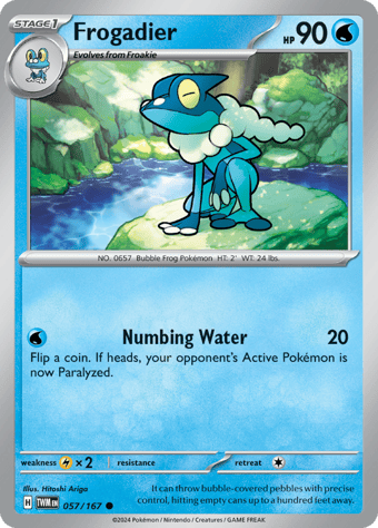 Frogadier Twilight Masquerade Pokemon Card