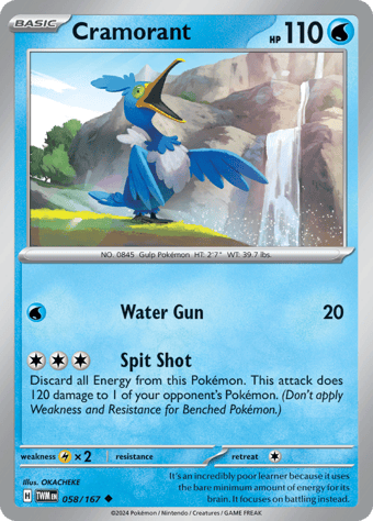 Cramorant Twilight Masquerade Pokemon Card