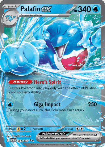 Palafin ex Twilight Masquerade Pokemon Card