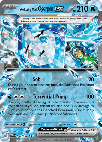 Wellspring Mask Ogerpon EX Twilight Masquerade Pokemon Card