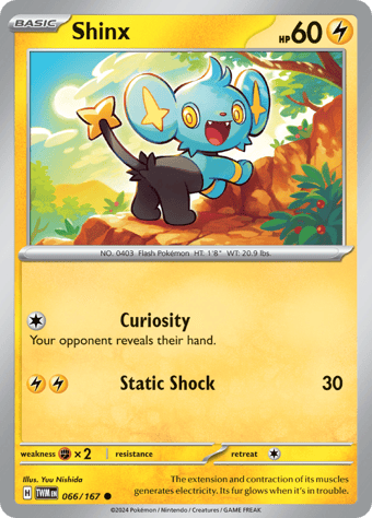 Shinx Twilight Masquerade Pokemon Card