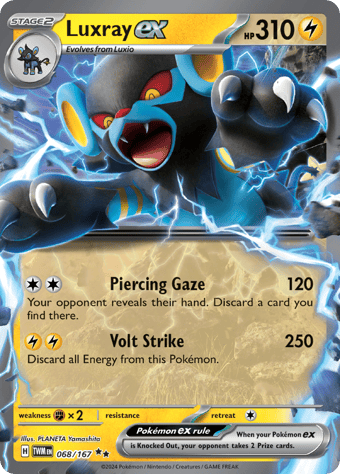 Luxray ex Twilight Masquerade Pokemon Card