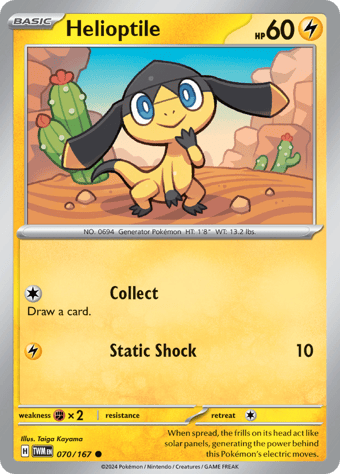 Helioptile Twilight Masquerade Pokemon Card