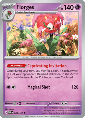Florges Twilight Masquerade Pokemon Card