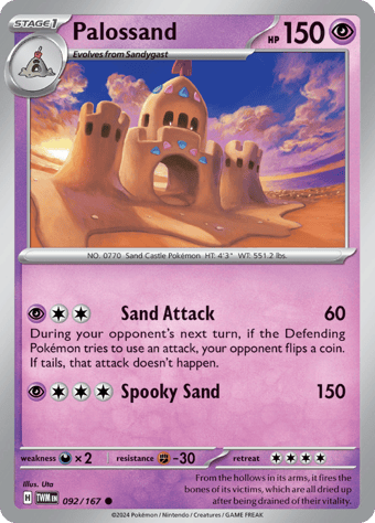 Palossand Twilight Masquerade Pokemon Card