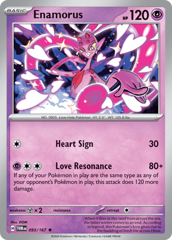 Enamorus Twilight Masquerade Pokemon Card
