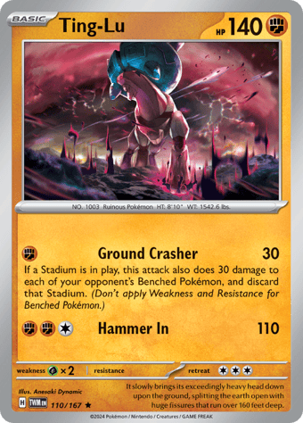 Ting-Lu Twilight Masquerade Pokemon Card