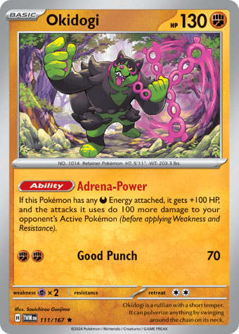 Okidogi Twilight Masquerade Pokemon Card