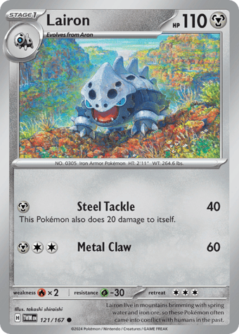 Lairon Twilight Masquerade Pokemon Card