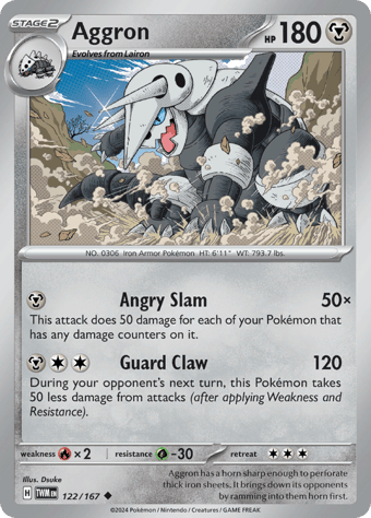 Aggron Twilight Masquerade Pokemon Card