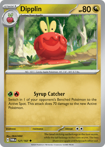 Dipplin Twilight Masquerade Pokemon Card