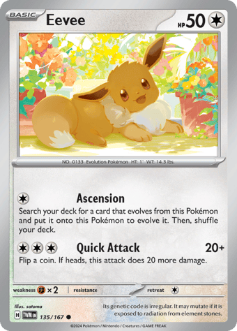 Eevee Twilight Masquerade Pokemon Card