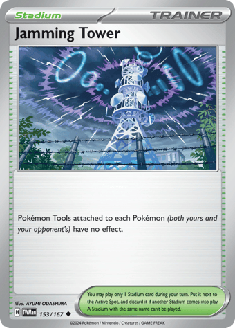 Jamming Tower Twilight Masquerade Pokemon Card