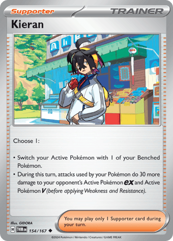 Kieran Twilight Masquerade Pokemon Card