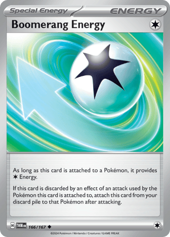 Boomerang Energy Twilight Masquerade Pokemon Card