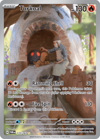 Torkoal Twilight Masquerade Pokemon Card