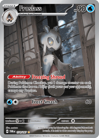 Froslass Twilight Masquerade Pokemon Card