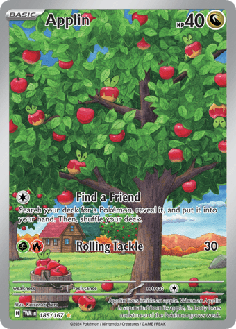 Applin Twilight Masquerade Pokemon Card