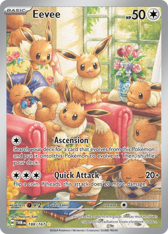 Eevee Twilight Masquerade Pokemon Card