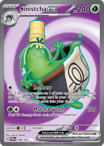 Sinistcha ex Twilight Masquerade Pokemon Card