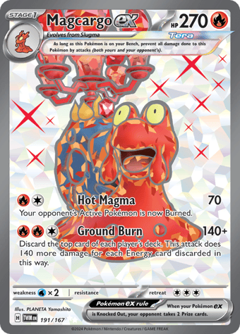 Magcargo ex Twilight Masquerade Pokemon Card