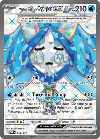 Wellspring Mask Ogerpon ex Twilight Masquerade Pokemon Card