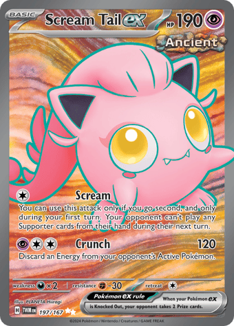 Scream Tail ex Twilight Masquerade Pokemon Card