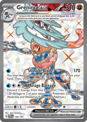 Greninja ex Twilight Masquerade Pokemon Card