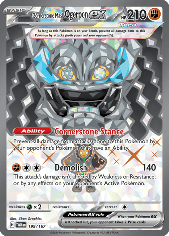 Cornerstone Mask Ogerpon ex Twilight Masquerade Pokemon Card