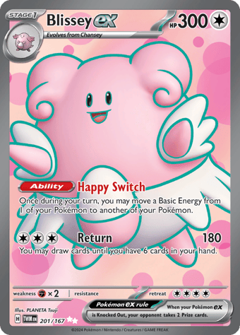 Blissey ex Twilight Masquerade Pokemon Card