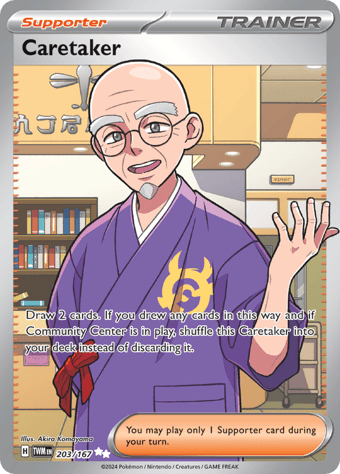 Caretaker Twilight Masquerade Pokemon Card