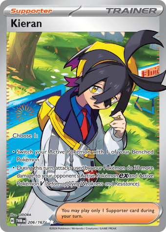 Kieran Twilight Masquerade Pokemon Card