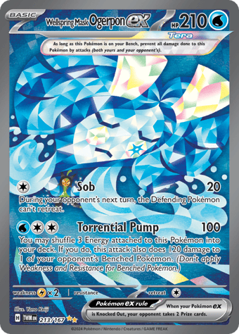 Wellspring Mask Ogerpon ex Twilight Masquerade Pokemon Card