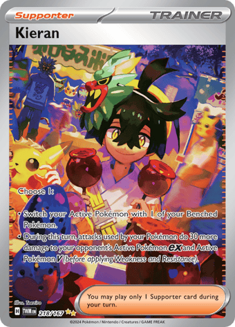 Kieran Twilight Masquerade Pokemon Card