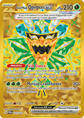 Teal Mask Ogerpon ex Twilight Masquerade Pokemon Card