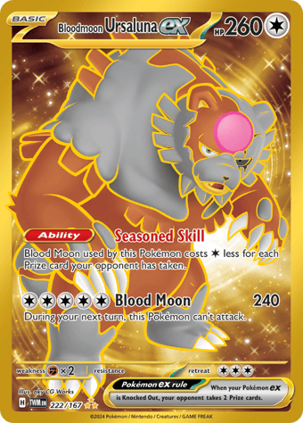 Bloodmoon Ursaluna ex Twilight Masquerade Pokemon Card
