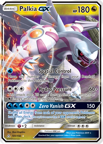 Palkia-GX Ultra Prism Pokemon Card