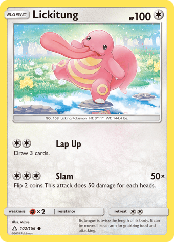 Lickitung Ultra Prism Pokemon Card
