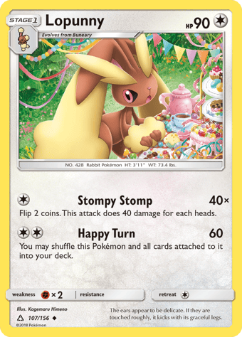 Lopunny Ultra Prism Pokemon Card