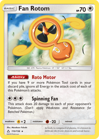 Fan Rotom Ultra Prism Pokemon Card