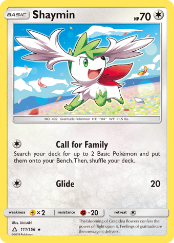 Shaymin Ultra Prism Pokemon Card