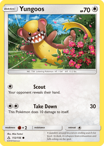 Yungoos Ultra Prism Pokemon Card